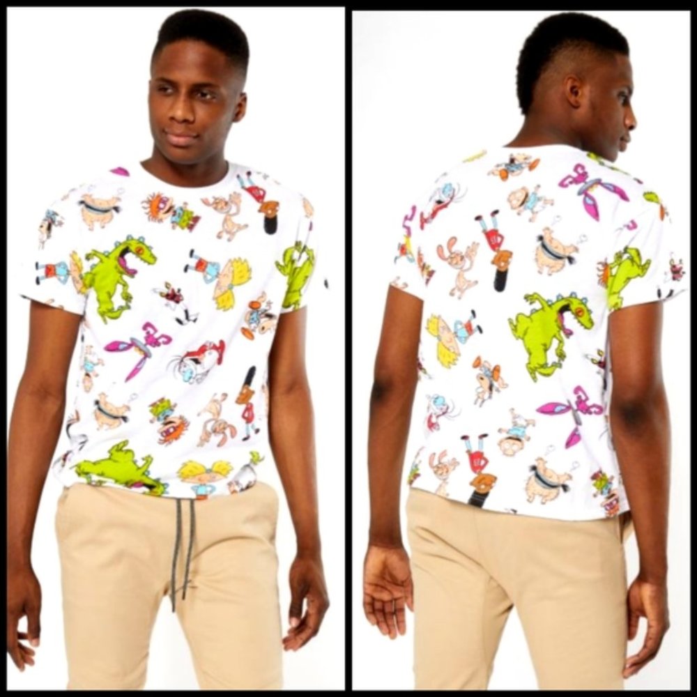 Nickelodeon | 90’s Shows Cartoons Sleeve T-Shirt | Size Medium